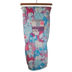 Hello Kitty & Friends Cloud Throw Blanket 60"x70" Pastel Pink Blue Sanrio NWT
